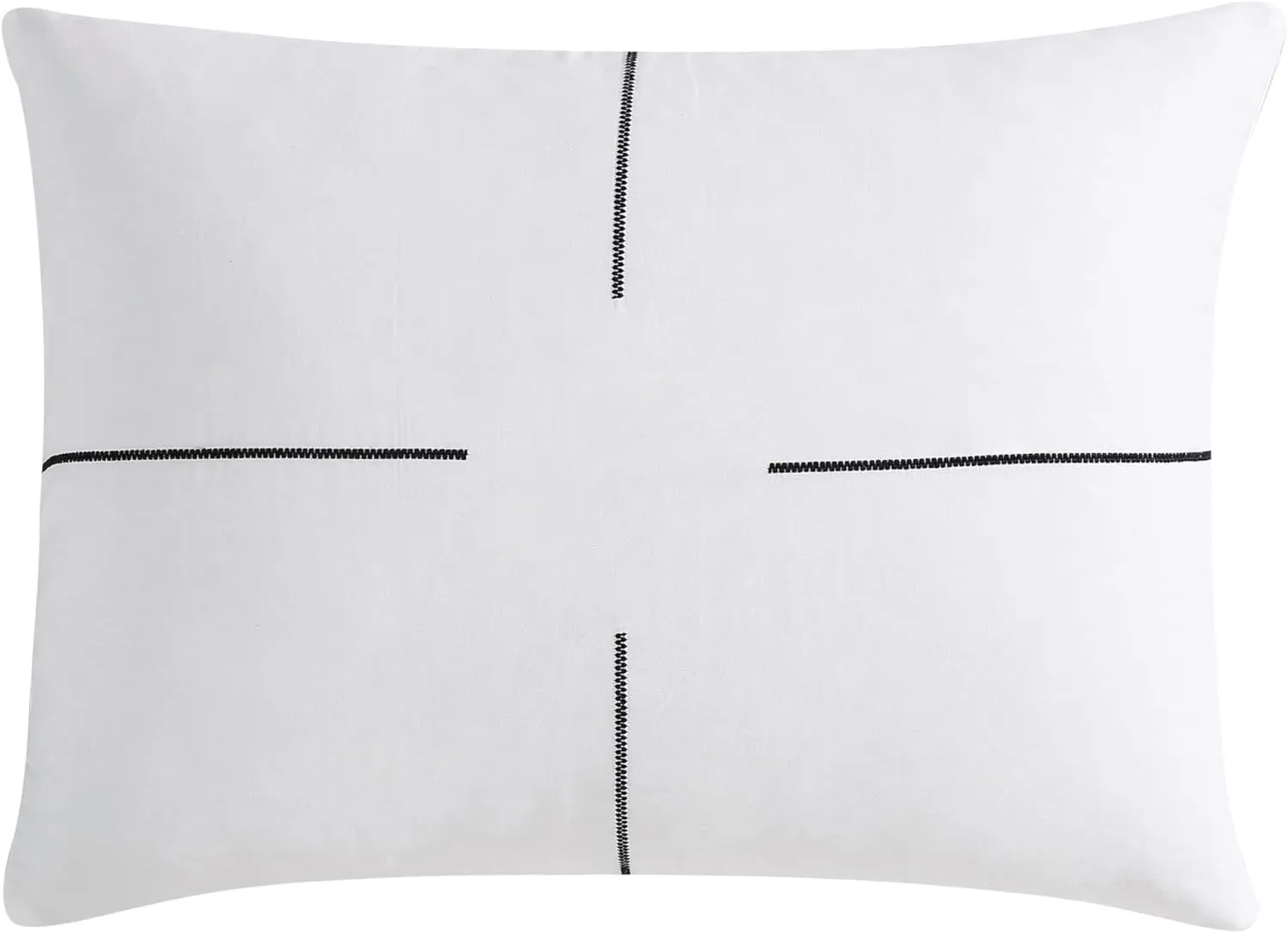 Vera Wang - King Duvet Cover Set, Soft Bedding Set with Matching Shams, Button Closure, Chic Room Essentials (Zig Zag White, King)