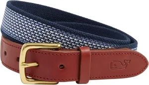 vineyard vines Men's Micro Whale Classic Canvas Club Belt