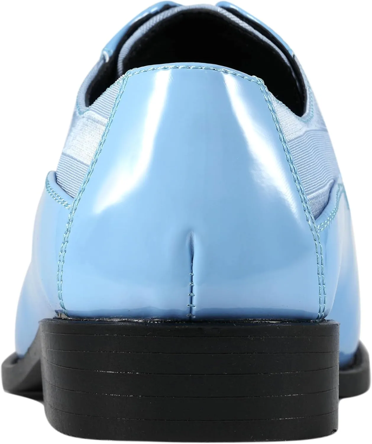 Viotti 179, Casual Dress Oxford Shoes for Men, Satin Striped Lace-Ups, Men's Business Casual Leather & Satin Shoe, for All Formal Occasions