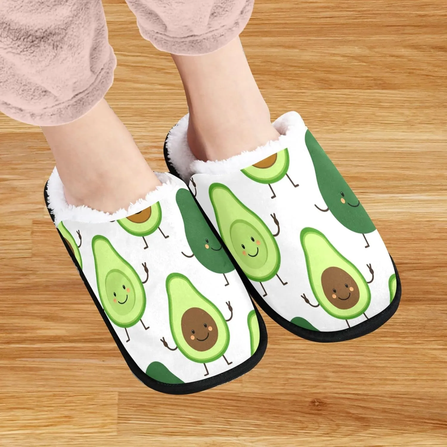 Visesunny Modern Cute Funny House Slippers for Women Men - Unisex Indoor Outdoor