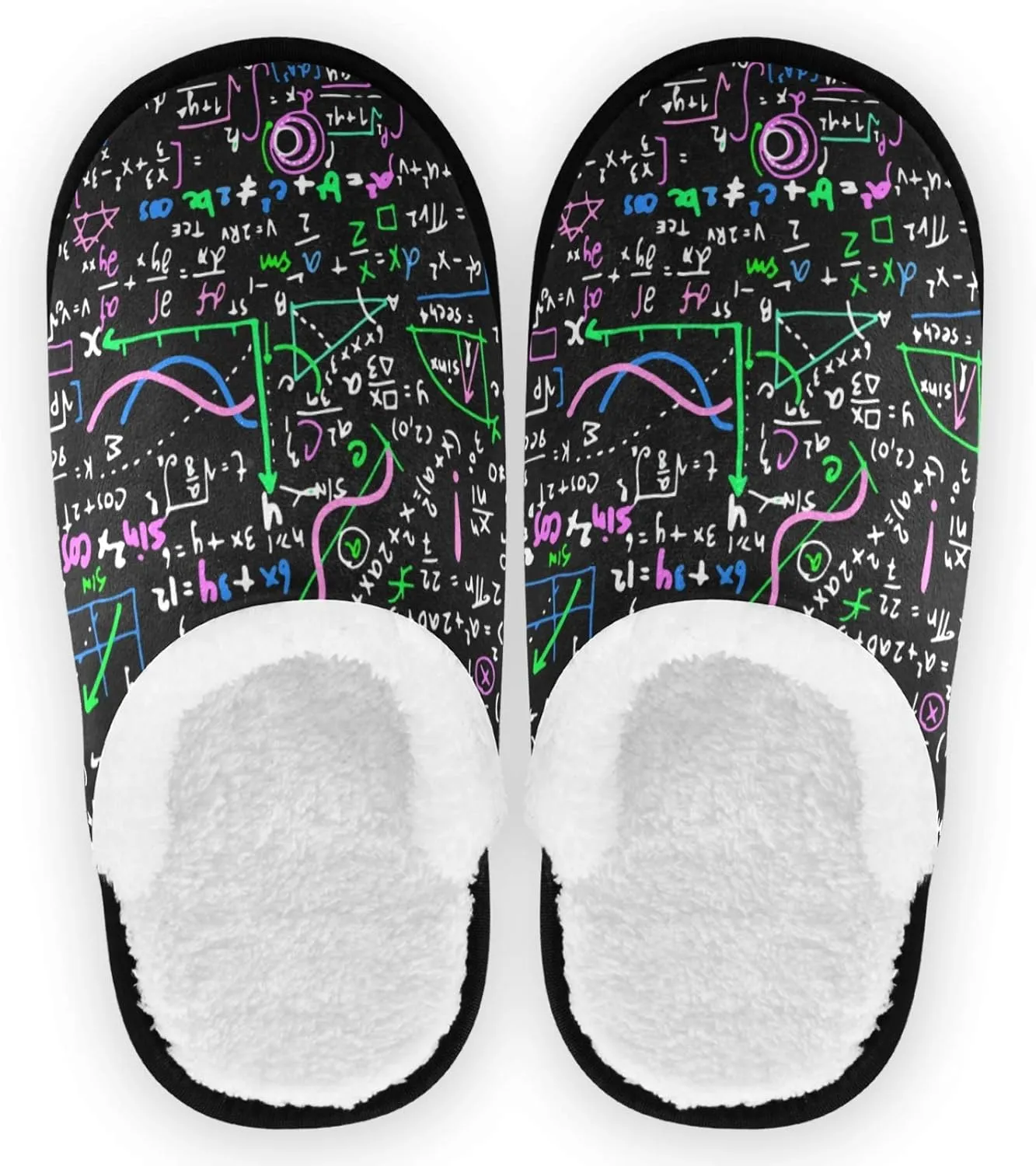 visesunny Slippers for Women Mens Stylish Foral Winter Warm Memory Foam Cotton Home Slippers Soft Plush Fleece Slip on House Slippers for Girls Indoor Outdoor Shoes