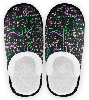 visesunny Slippers for Women Mens Stylish Foral Winter Warm Memory Foam Cotton Home Slippers Soft Plush Fleece Slip on House Slippers for Girls Indoor Outdoor Shoes