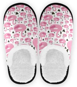 visesunny Slippers for Women Mens Stylish Foral Winter Warm Memory Foam Cotton Home Slippers Soft Plush Fleece Slip on House Slippers for Girls Indoor Outdoor Shoes