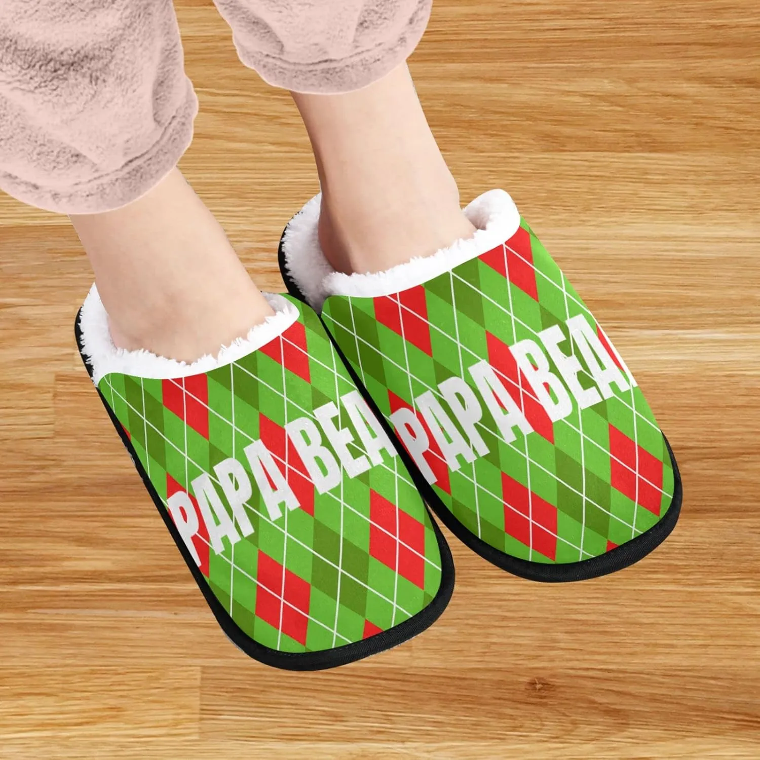 visesunny Slippers for Women Mens Stylish Foral Winter Warm Memory Foam Cotton Home Slippers Soft Plush Fleece Slip on House Slippers Unisex Indoor Outdoor Shoes