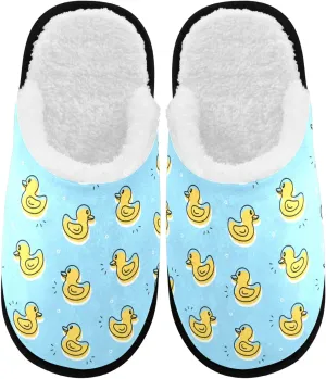 visesunny Slippers for Women Mens Winter Warm Memory Foam Cotton Home Slippers Soft Plush Fleece Slip on House Slippers for Girls Indoor Outdoor Shoes