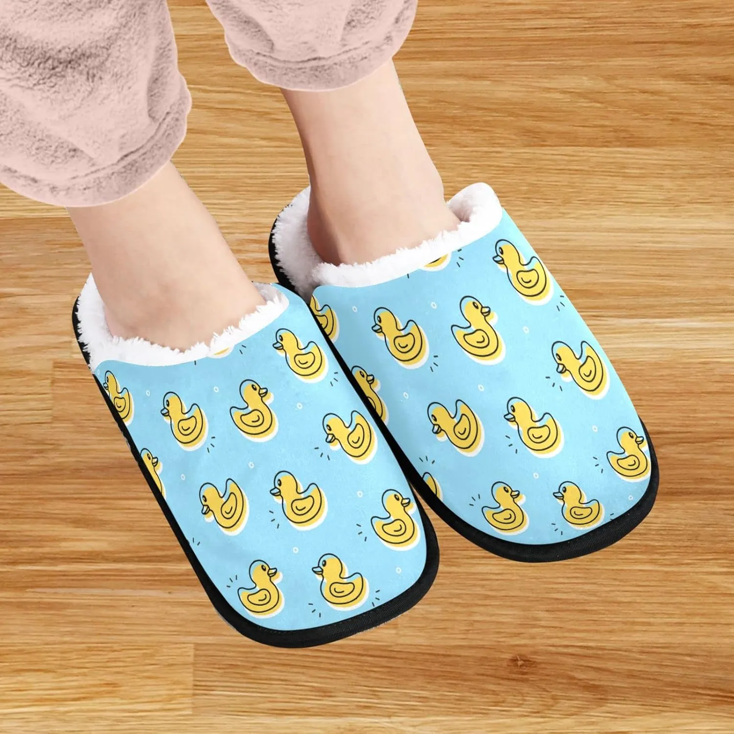 visesunny Slippers for Women Mens Winter Warm Memory Foam Cotton Home Slippers Soft Plush Fleece Slip on House Slippers for Girls Indoor Outdoor Shoes