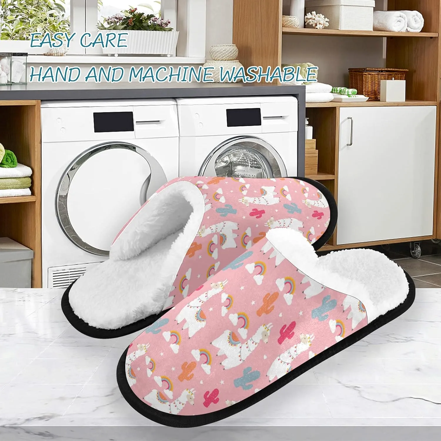visesunny Slippers for Women Mens Winter Warm Memory Foam Cotton Home Slippers Women's House Slippers Bedroom Slippers Cozy Indoor Outdoor Shoes Unisex