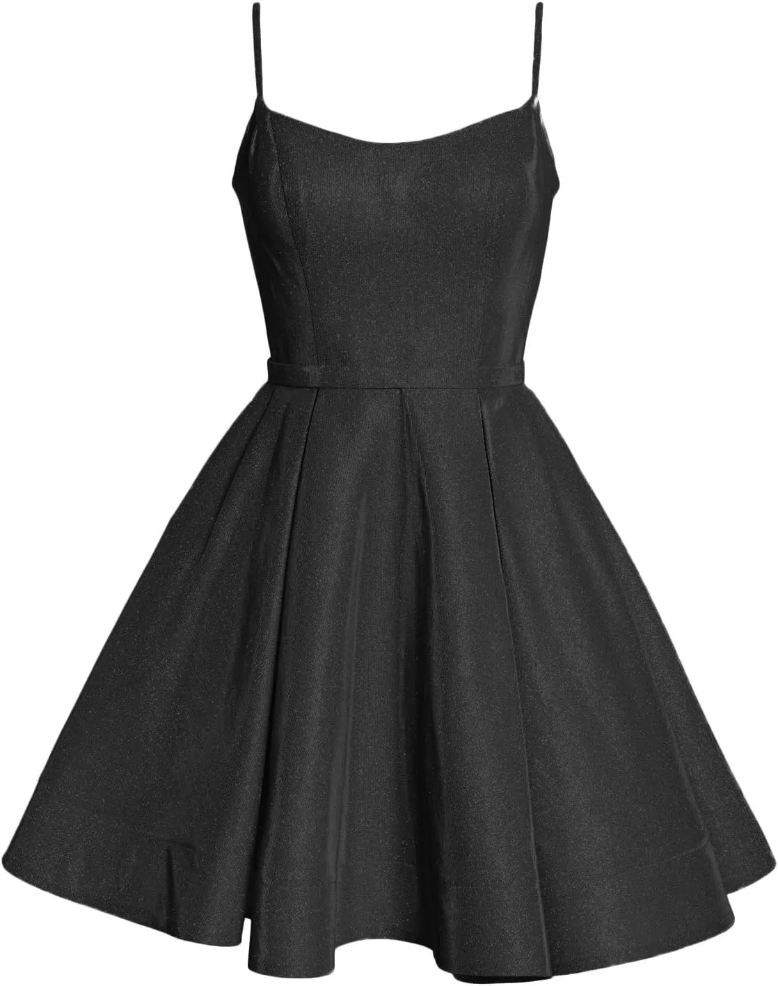 Vivian's bridal Women's Strap Prom Dress Glittery Satin Dress Short Wlte03