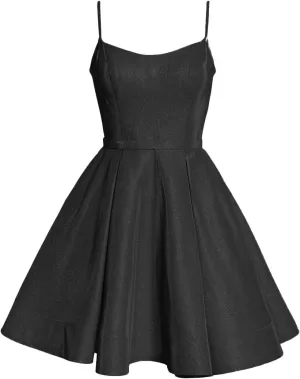 Vivian's bridal Women's Strap Prom Dress Glittery Satin Dress Short Wlte03