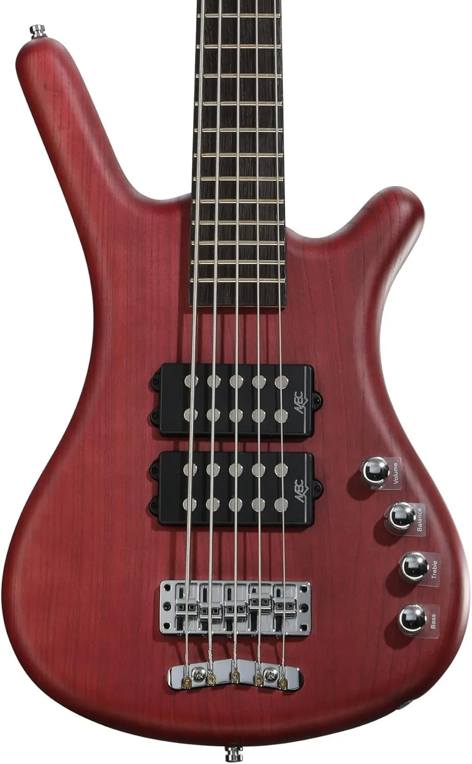 Warwick RockBass Corvette 
 5-string Electric Bass Guitar - Burgundy Red Transparent Satin