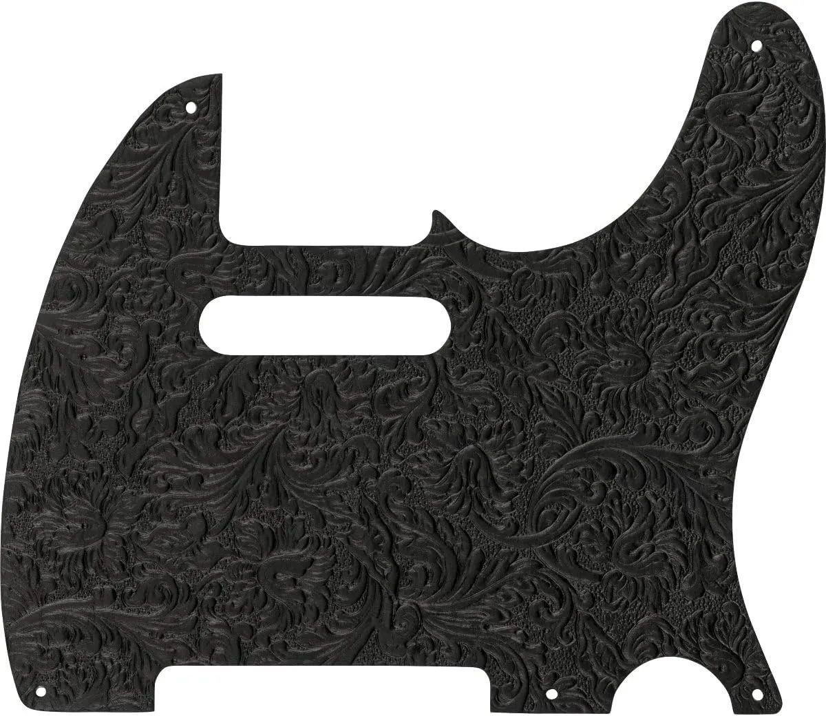 Waylon Jennings Leather Telecaster Pickguard, Black