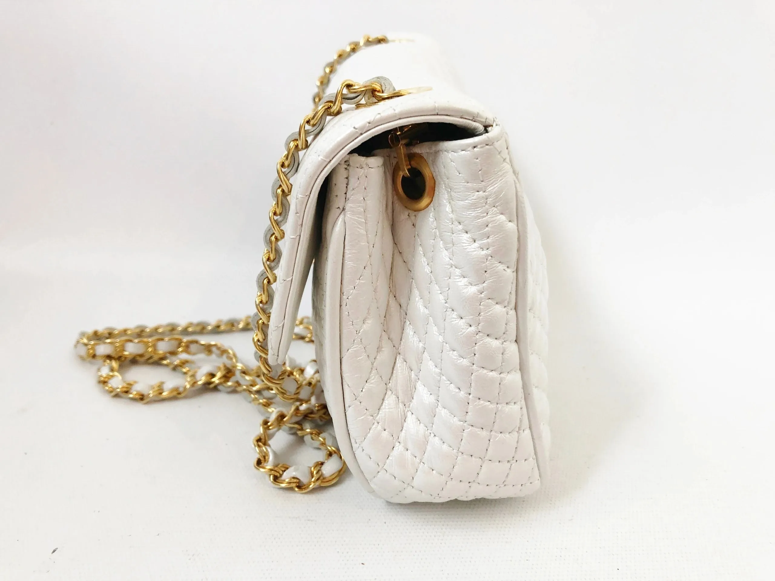 White Quilted Shoulder Bag