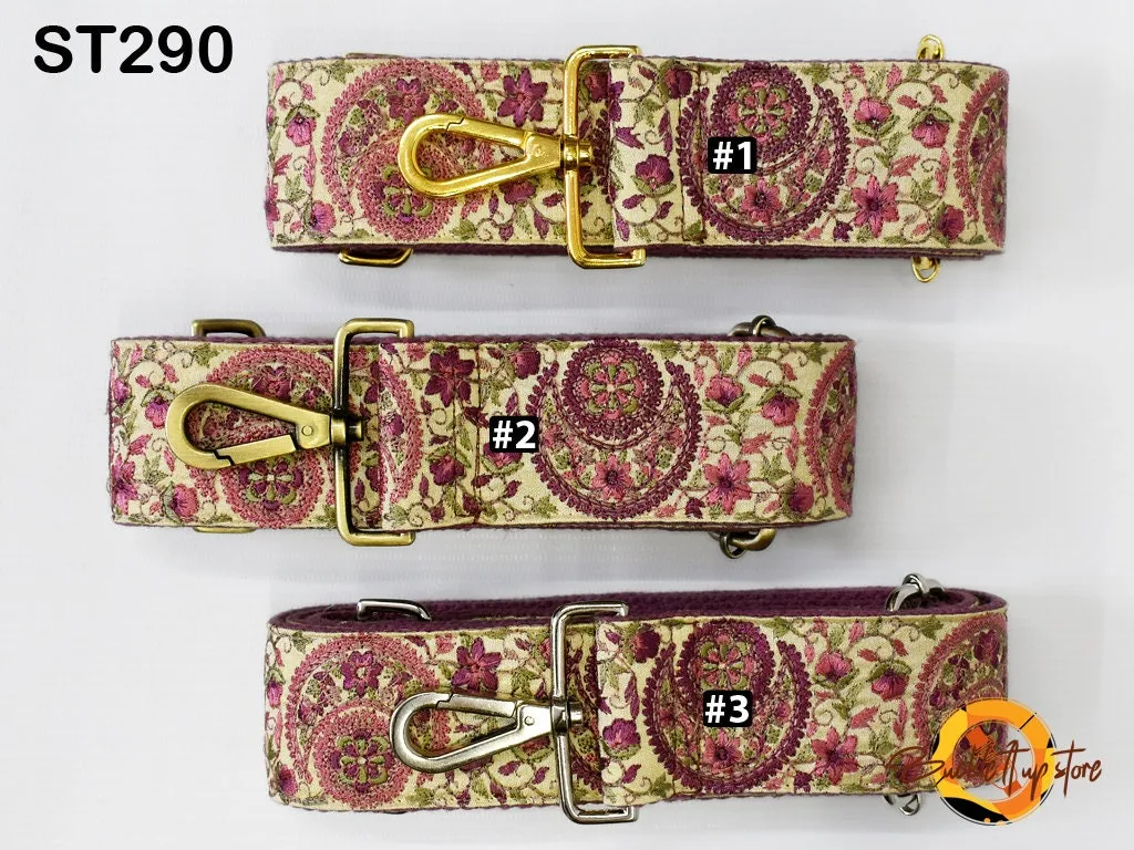 Wine Embroidery Replacement Purse Strap Crossbody Strap for Purses Embroidered Boho Bag Strap Boho Guitar Strap Handbag Strap Gift for her