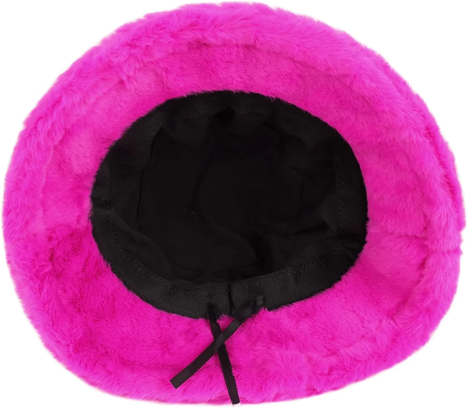 Winter Fluffy Fuzzy Bucket Hat Plush Furry Faux Fur Fisherman Hats Warm Hat for Women