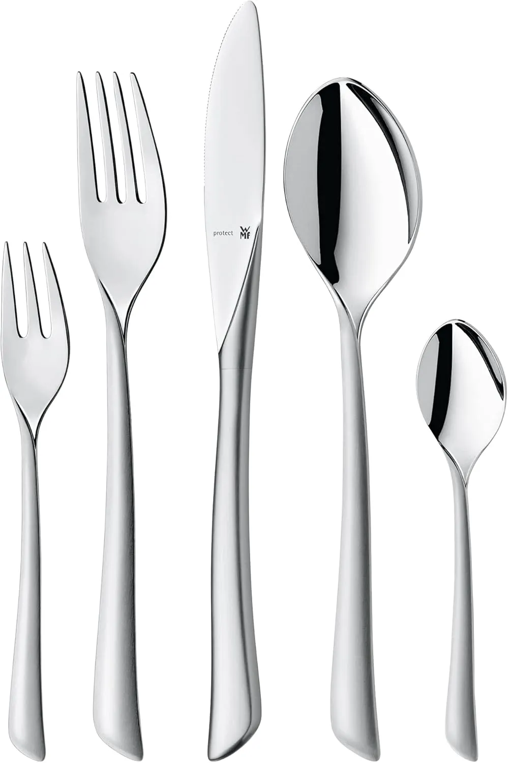 WMF Cutlery Set 30-Pieces for 6 Persons Virginia Cromargan Protect Steel Extremely Scratch Resistant with Inserted Blade