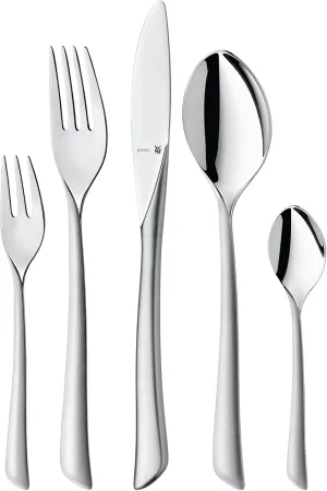 WMF Cutlery Set 30-Pieces for 6 Persons Virginia Cromargan Protect Steel Extremely Scratch Resistant with Inserted Blade