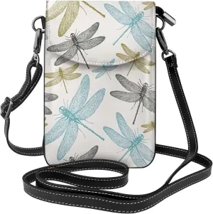 Women PU Leather Kawaii Embroidered Cute Mini Strawberry Print Crossbody Cell phone Bag/Coin Purse