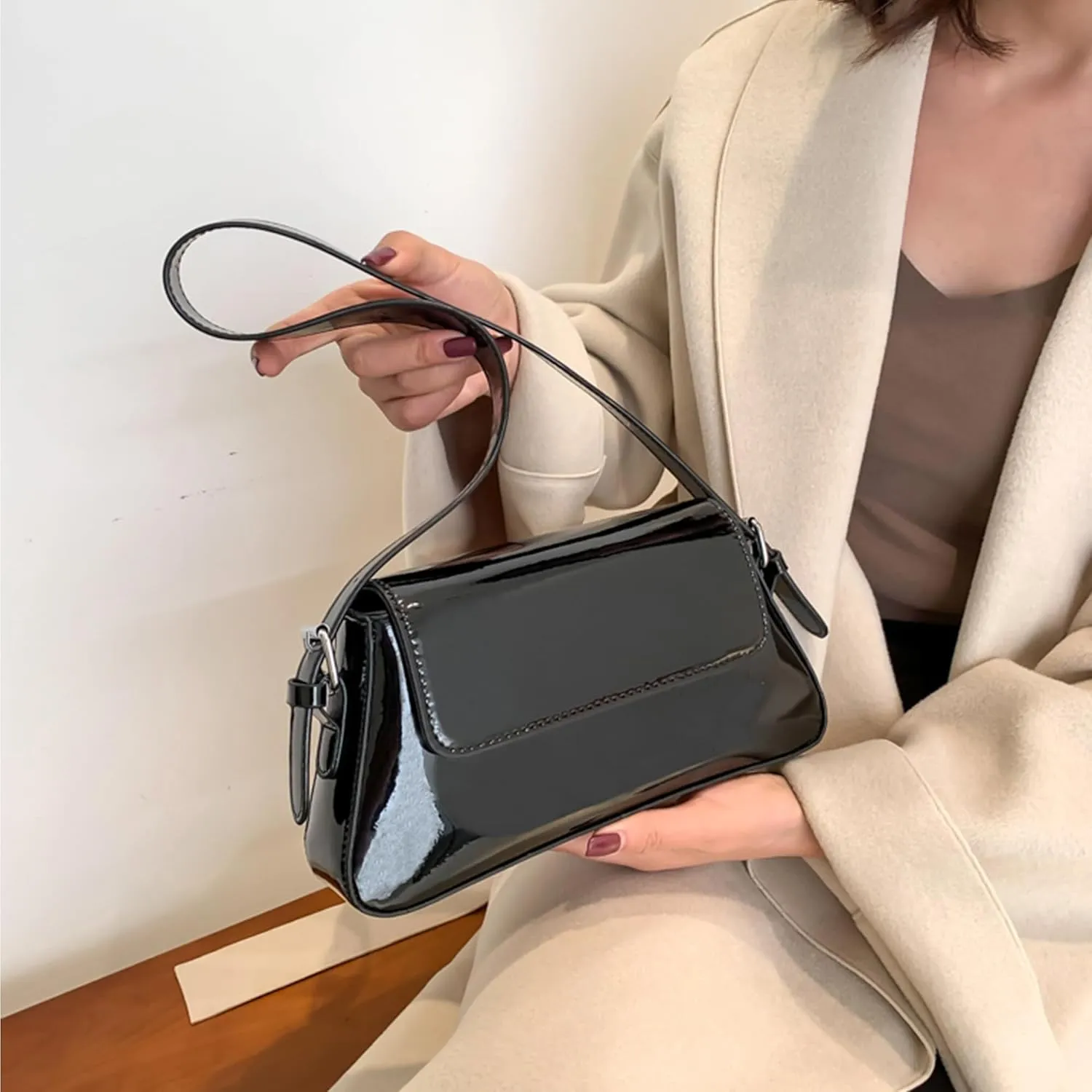 Women Small Shoulder Bag Cute Hobo Tote Handbag Evening Clutch Bag Y2k Sparkly Silver Purse for Party Prom Wedding