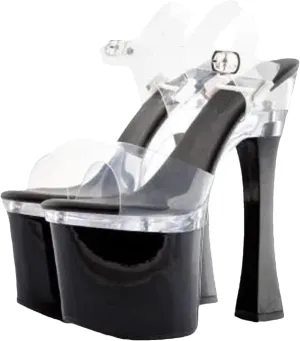 Women's 18cm Crystal Sandals - Cross dresser High-Heeled SM Shoes