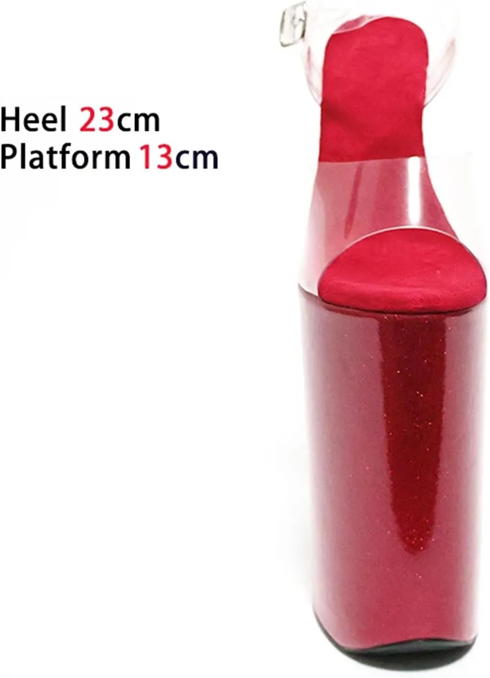 Women's 9"/23cm Crystal Sandals - Wrap Platform Pole Dance Sexy Shoes