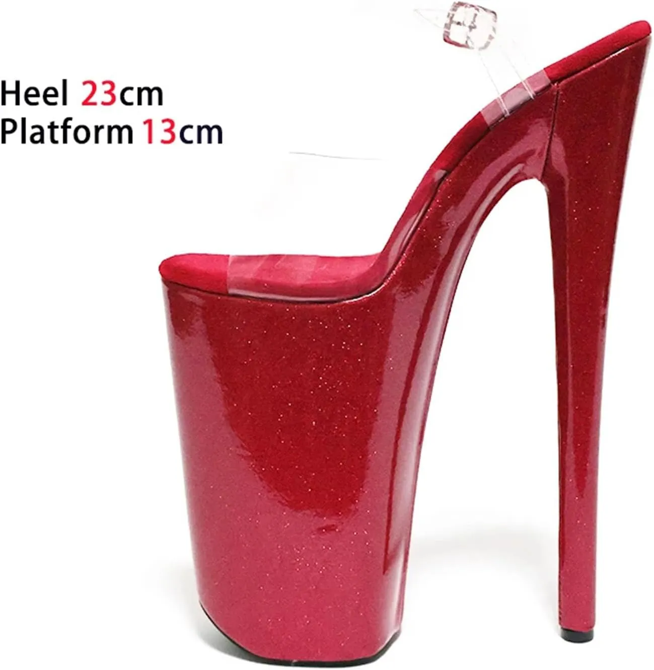 Women's 9"/23cm Crystal Sandals - Wrap Platform Pole Dance Sexy Shoes
