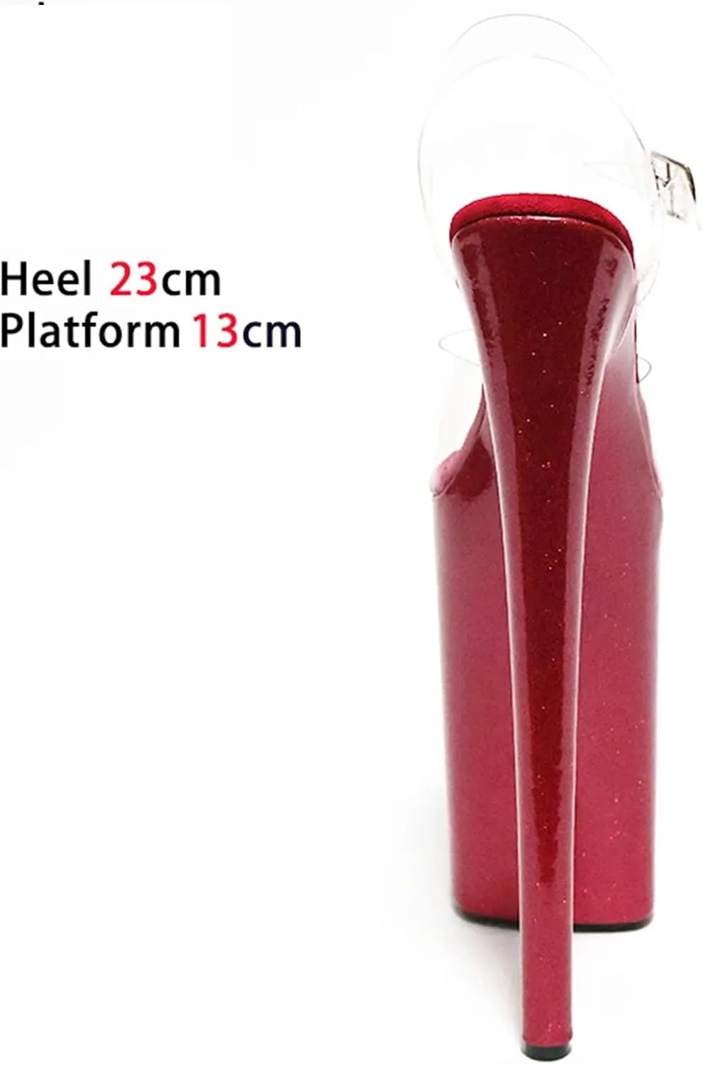 Women's 9"/23cm Crystal Sandals - Wrap Platform Pole Dance Sexy Shoes