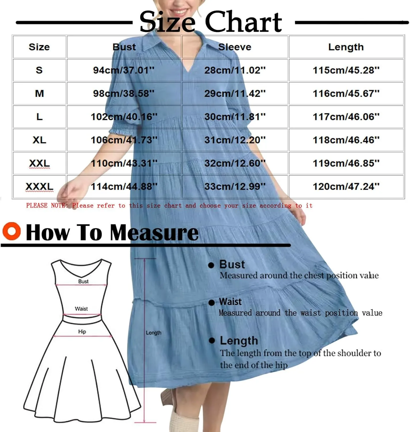 Women's Elegant Multi-Layered Ruffle Hem Pleated Long Skirts Lapel V Neck Puff Sleeve Loose Dresses Prom Concert