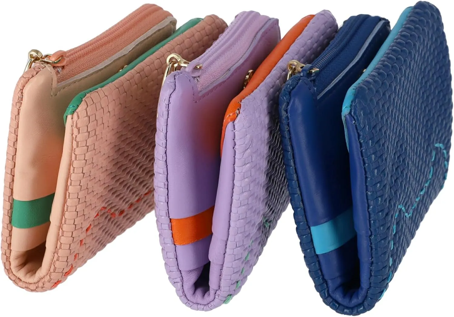 Women's Embossed Mesh Bi-fold Wallet