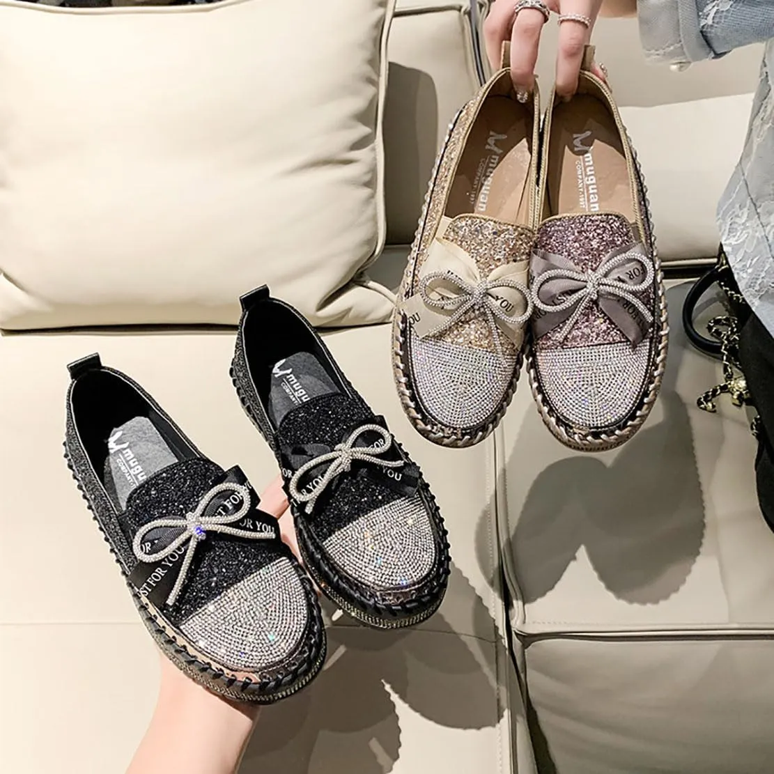 Women's Fashion Star Sneaker Glitter Sparkly Fashion Shiny Casual Bling Sequin Concert Shoes Canvas Low Top Lace Up Comfortable Cushioned Walking for Street Wedding Party Night Club