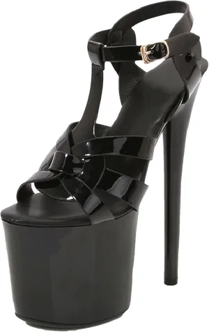 Women's Gladiator Sandals - Narrow Band T-Strap Party Wedding Thin Heels