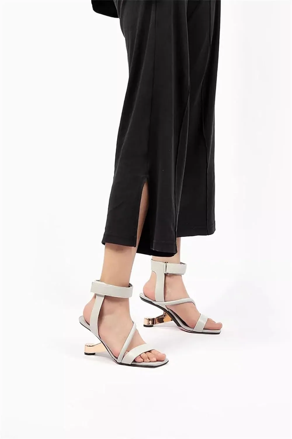 Women's Narrow Band European Style Sandals - Modern Strange Heel, Sexy Summer Shoes