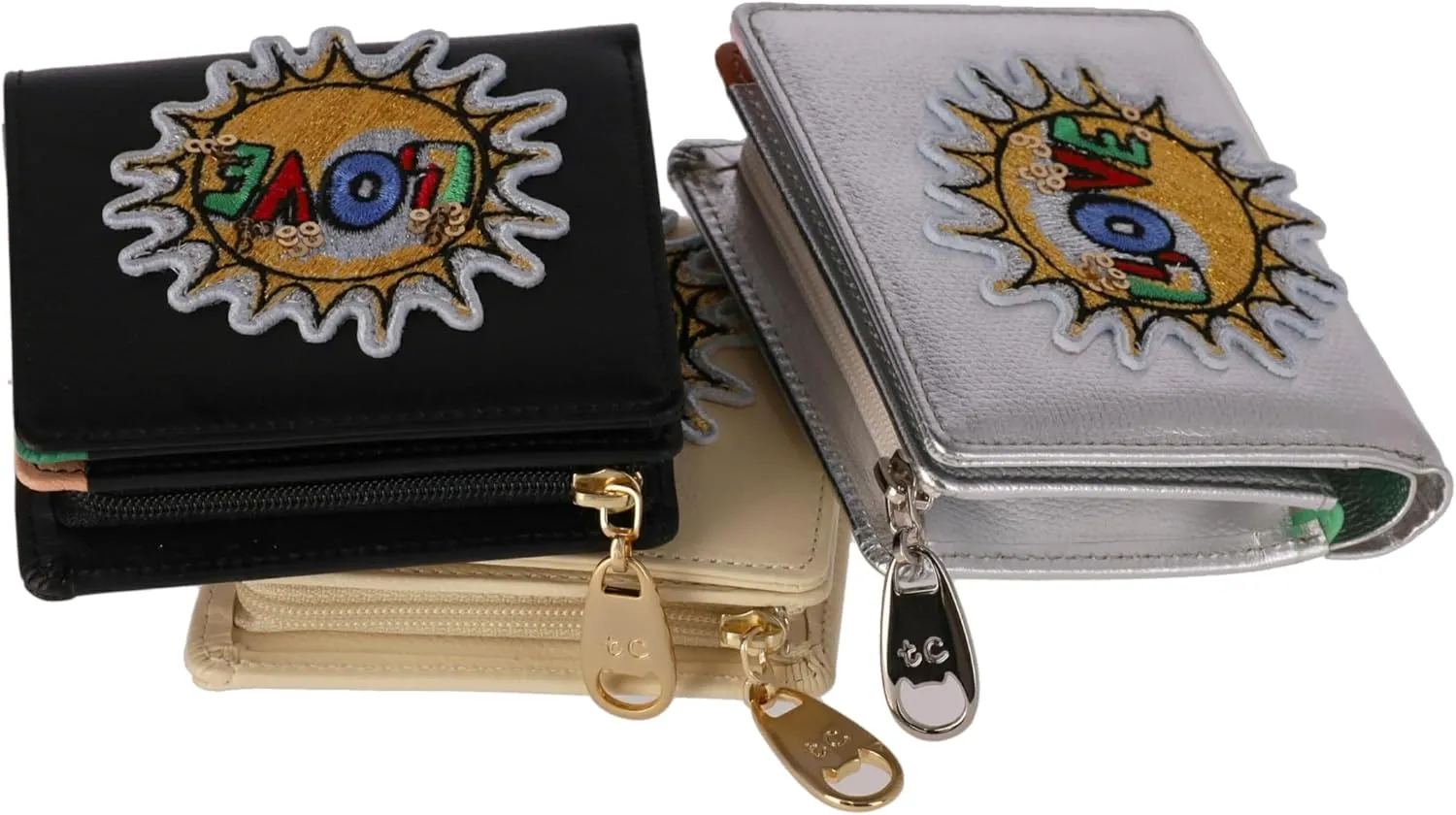 Women's Patch Embroidered Mini Wallet