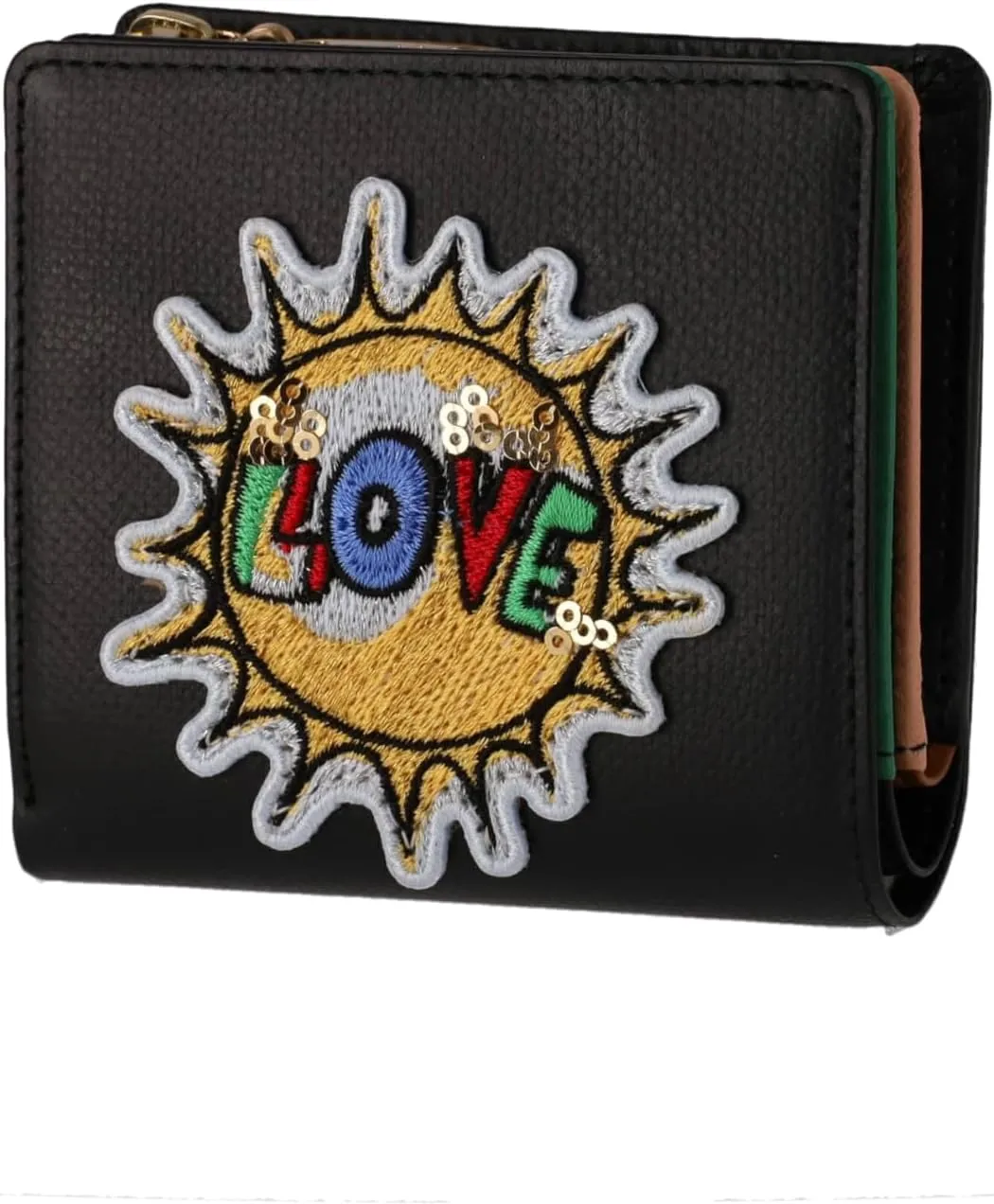 Women's Patch Embroidered Mini Wallet