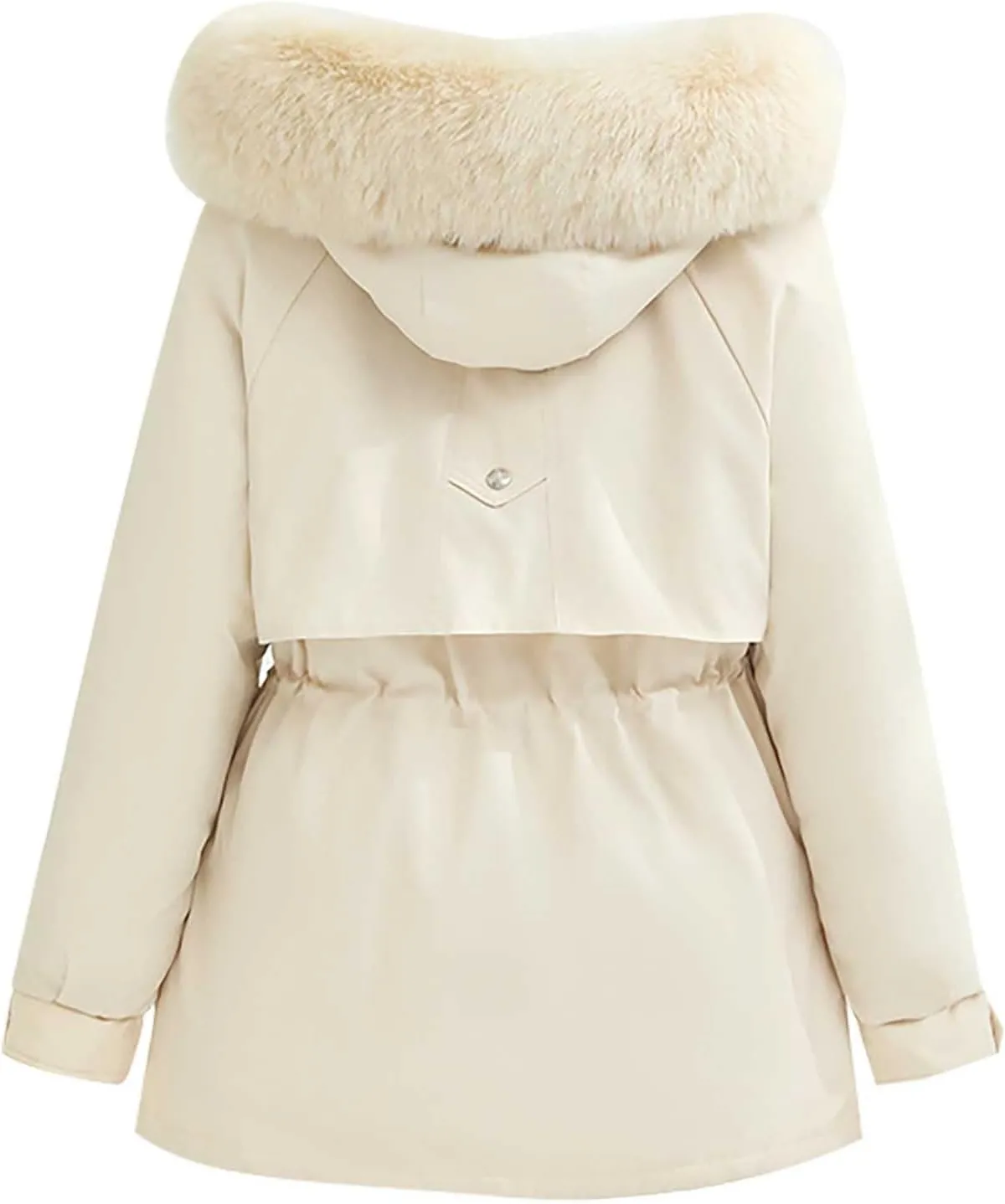 Women's Winter Puffer Windproof Thicken Coat Heavy Warm Fashions 2024 Hooded Long Parka Down Jacket with Fur Hood