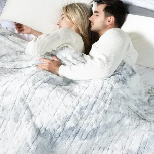 WOOMER Heated Blanket Twin Size Electric Blanket 84"x 90", Soft Faux Fur Fast Heating Blanket, 10 Heating Levels & 0.5-12H Auto Off, Over-Heat Protection, ETL Certification