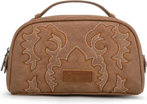 Wrangler Makeup Pouch Bag Mini Western Toiletry Purse Cosmetic Organizer Paisley Travel Pouch for Women
