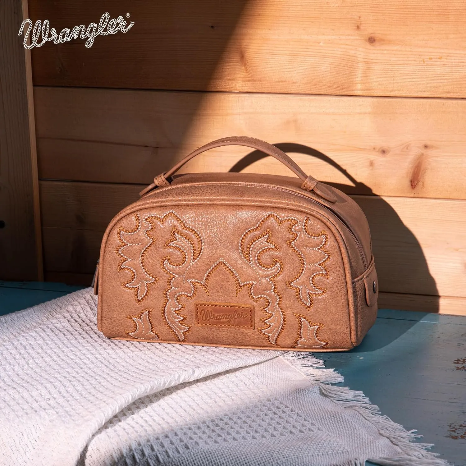 Wrangler Makeup Pouch Bag Mini Western Toiletry Purse Cosmetic Organizer Paisley Travel Pouch for Women