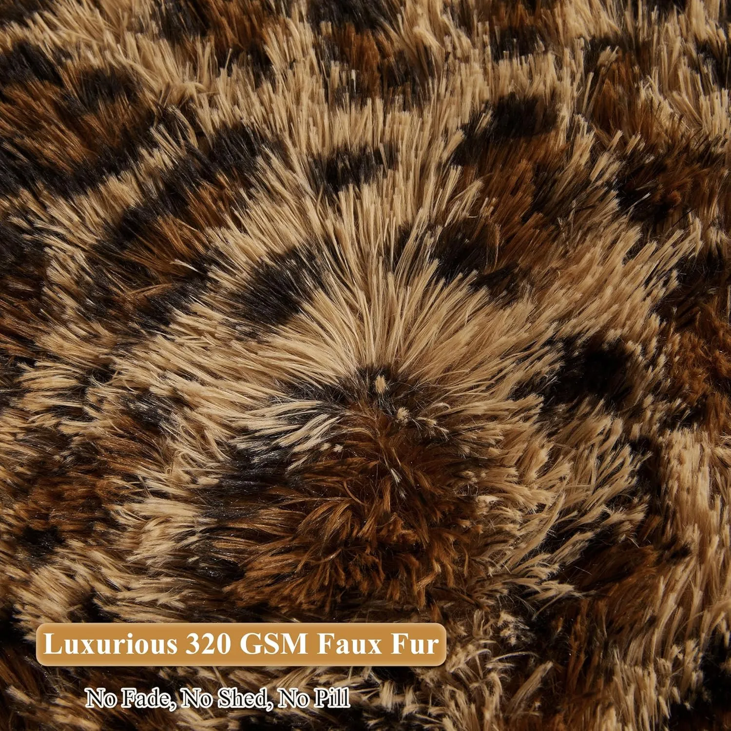 XeGe Faux Fur Leopard Print Bean Bag Chair Cover (No Filler), Fluffy Stuffed Animal Storage Cheetah Bean Bag Home Decor, Furry Fuzzy Big Beanbag Cover for Adults Teens Kids Girls, Anti-Slip, Brown