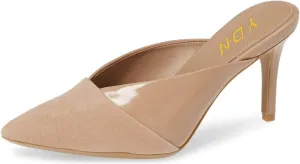 YDN Women Pointed Toe Mid Heel Clogs Mules Slip on Sandals Slide Dress Shoes Size 4-15