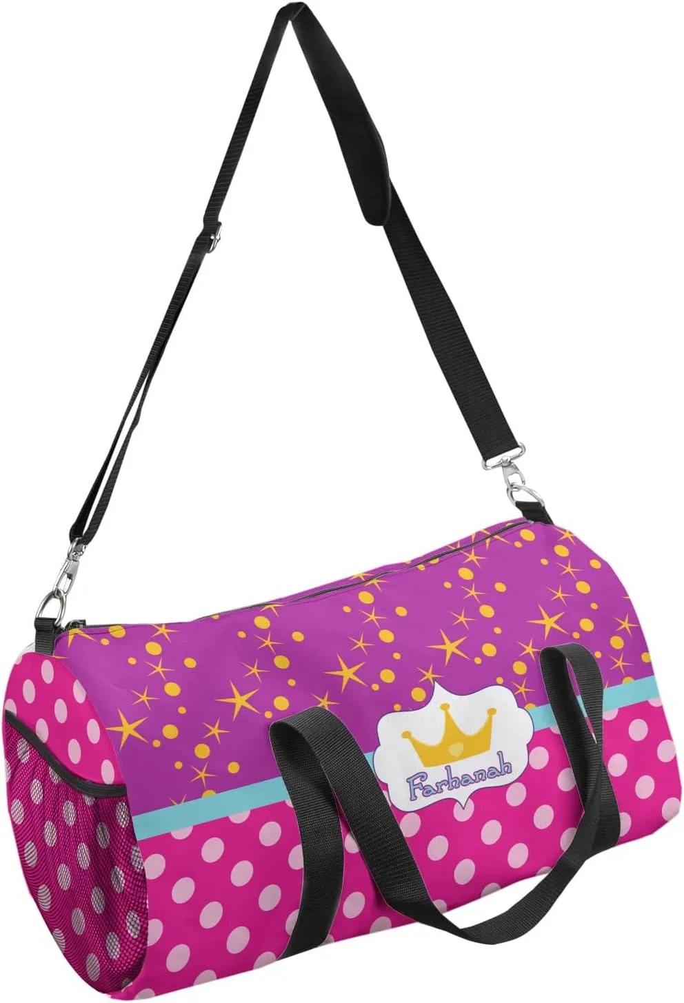YouCustomizeIt Personalized Sparkle & Dots Duffel Bag