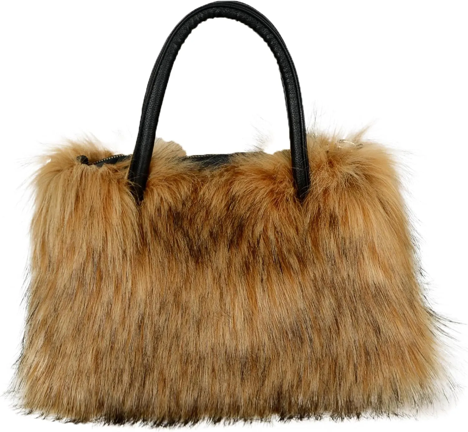 YXCFEWD Fluffy Faux Fur Crossbody Shoulder Bag Purse with Cute Feather Detail