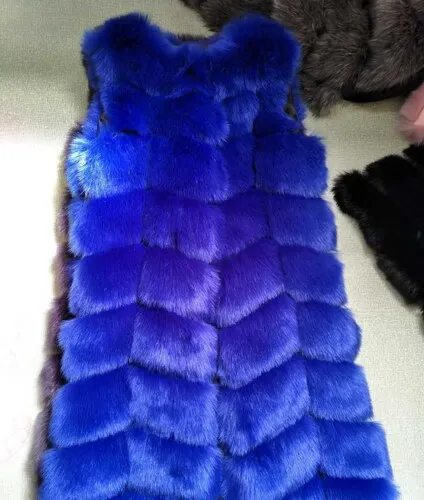 ZADORIN 90cm Luxury Women Faux Fur Jackets Sleeveless Slim Long Faux Fur Vest Gilet Furry Warm Winter Overcoat Women Plus Size
