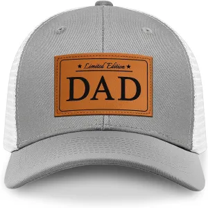 ZAGKOO Dad Gifts from Daughter Son - Men Gift for Father's Day, Birthday, Christmas - Dad Hats 2025 for New First Time Dads Papa Grandpa Stepdads - Leather Patch Adjustable Snapback Cotton Trucker Cap