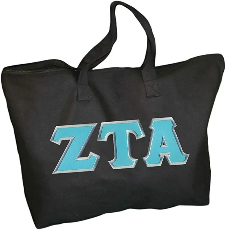 Zeta Tau Alpha ZTA Lettered Tote Bag