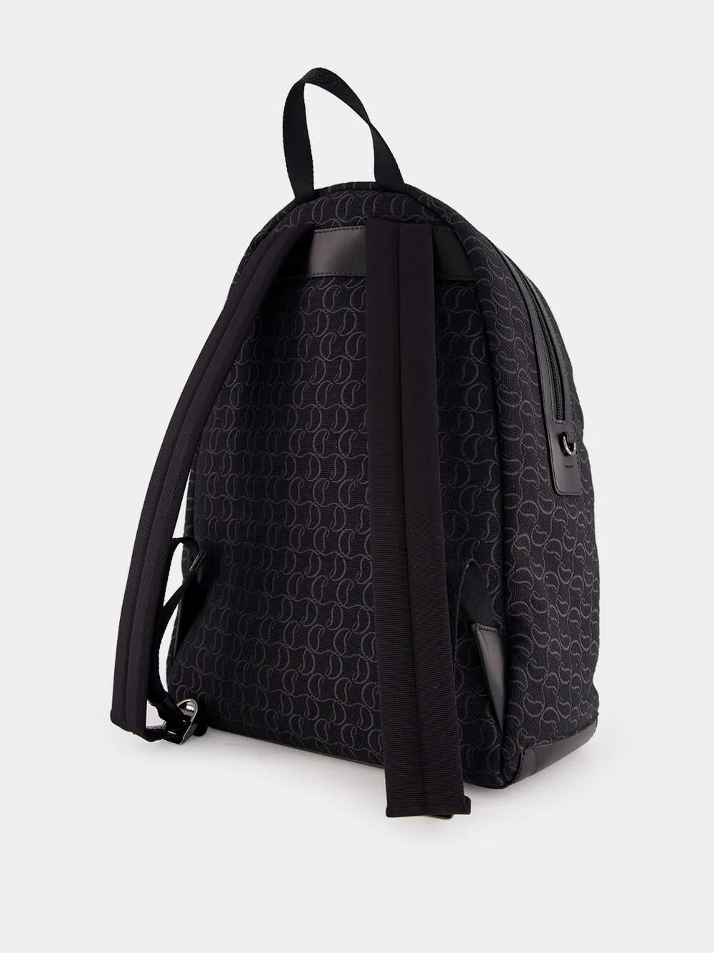 Zip N Flap Logo Jacquard Backpack
