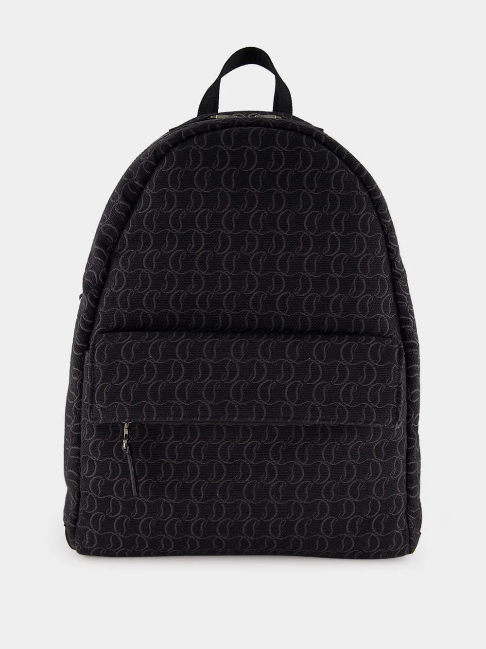 Zip N Flap Logo Jacquard Backpack