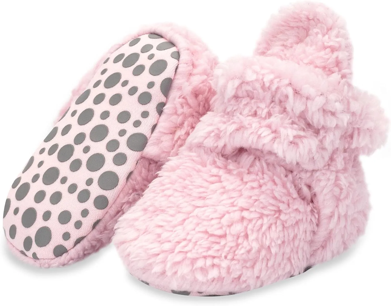 Zutano Unisex Furry Baby Booties with Grippers, Organic Cotton Lining, Baby Registry Must Haves